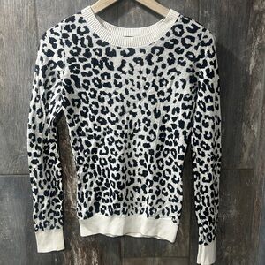 Express Monochrome Leopard Print Sweater